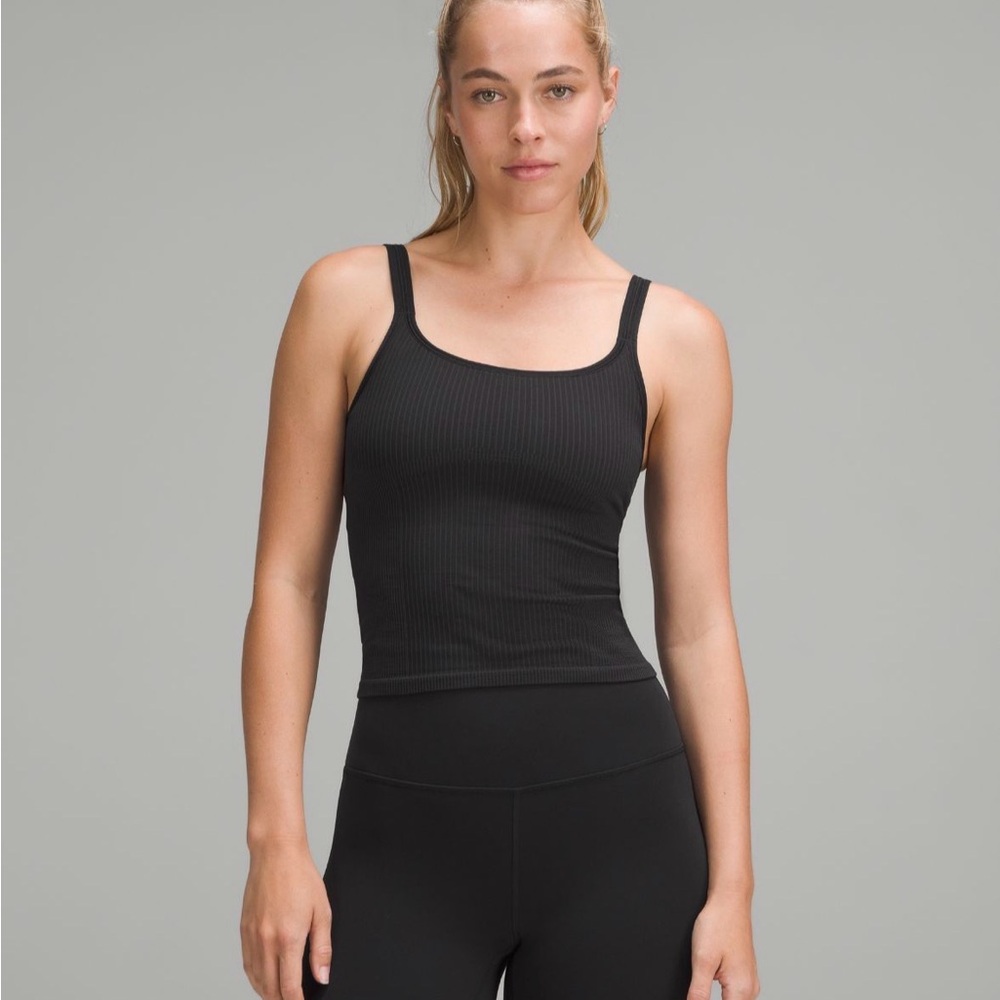 Lululemon ebb to street scoop neck crop tank